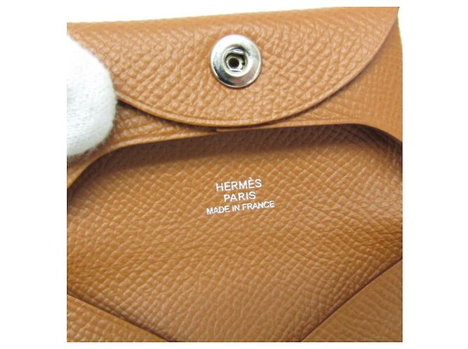 Monedero de cuero Epsom Bastia de Hermès Castaño - vista 8