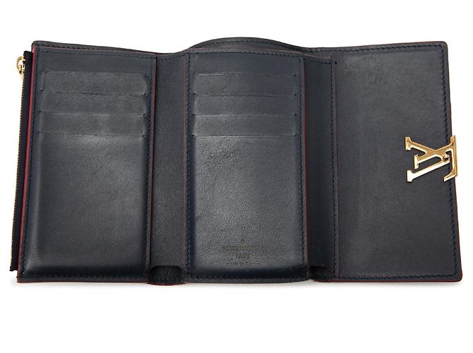 Billetera compacta Capucines en taurillon azul Louis Vuitton Azul marino - vista 7
