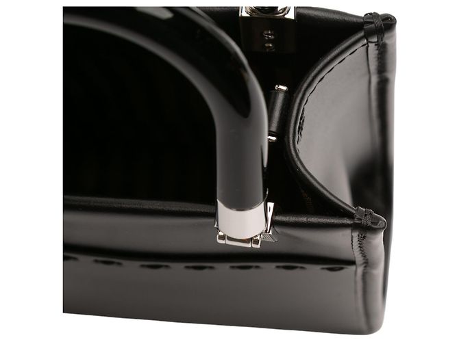 Fendi Mini Borsa Sunshine Shopper in Pelle Nera Nero - vista 8