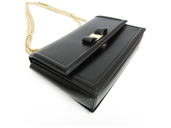 Vara Leder Schultertasche von Salvatore Ferragamo Schwarz - Ansicht 5