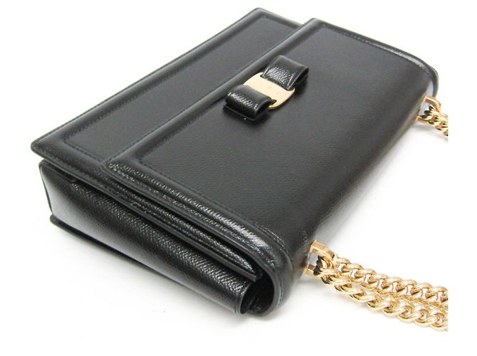 Vara Leder Schultertasche von Salvatore Ferragamo Schwarz - Ansicht 6