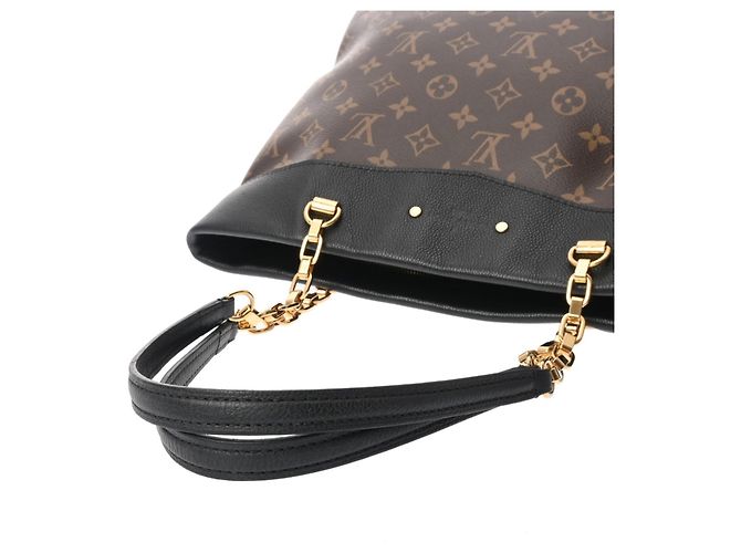 Borsa Tote Pallas Shopper Noir Monogram Louis Vuitton Nero - vista 4