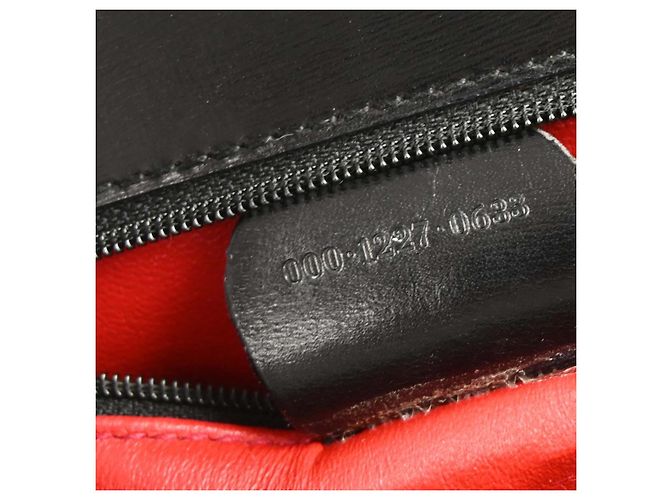 Gucci Vintage Convertible Bamboo Top Handle Leather Medium Nero - vista 4