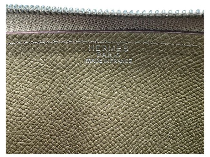 Hermès HERMES Rundzip Evelyne langer Geldbeutel in Braun - Ansicht 14