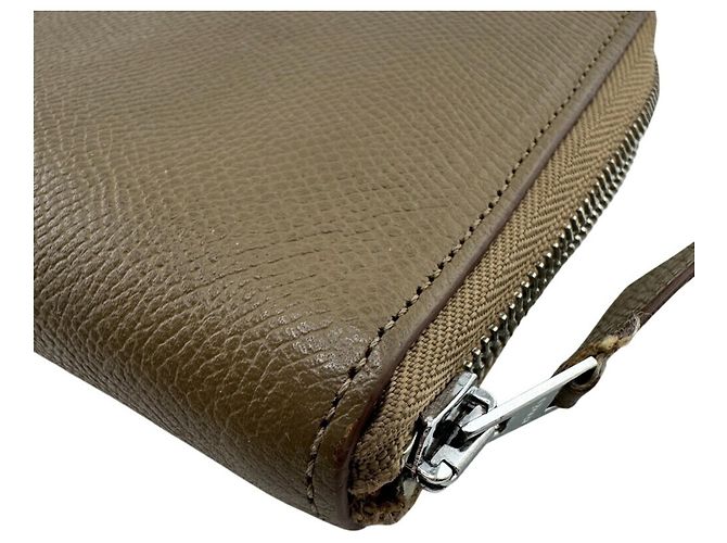 Hermès HERMES Rundzip Evelyne langer Geldbeutel in Braun - Ansicht 6
