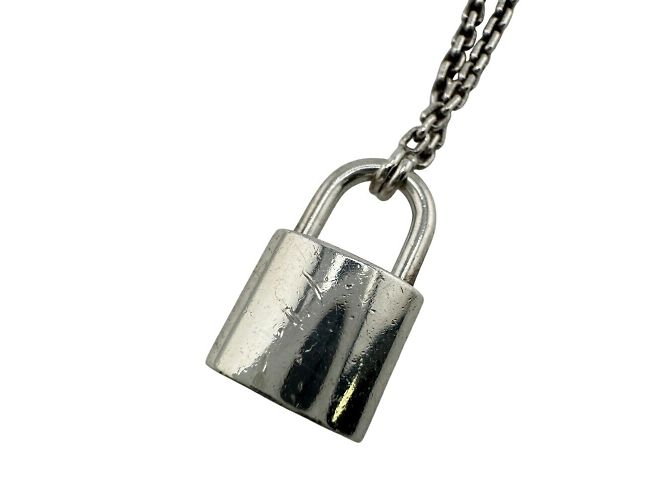 Louis Vuitton Silver Lockit Anhänger Halskette Silber - Ansicht 3