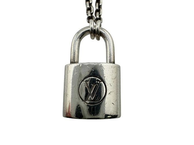 Louis Vuitton Silver Lockit Anhänger Halskette Silber - Ansicht 8