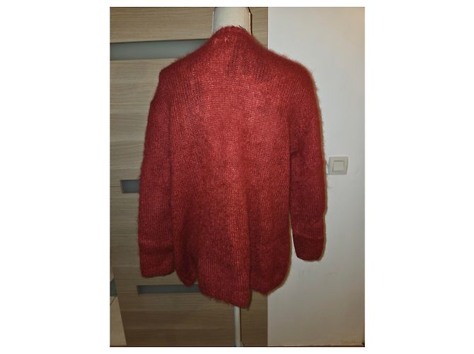 Flauschige Des Petits Hauts Weste - Farbe Ziegel / Rost - Ansicht 2