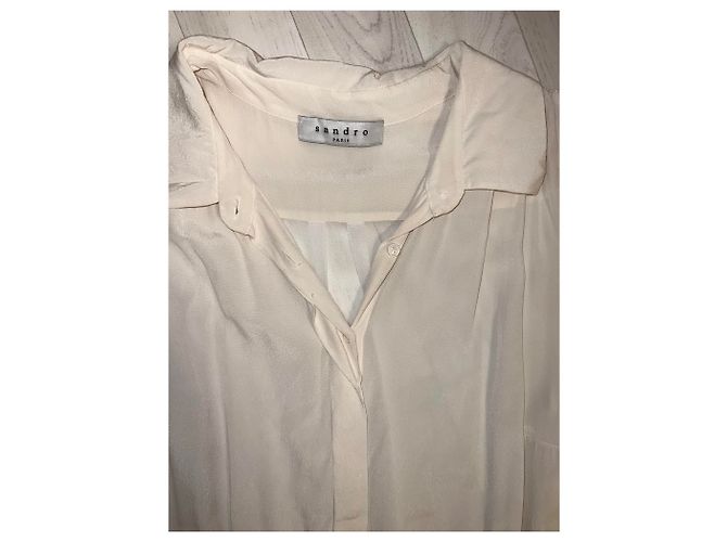 Robe Sandro en dentelle et soie - vue 2
