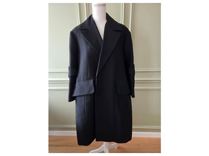 Céline Magnífico abrigo negro de lana efecto oversize de Celine - vista 3