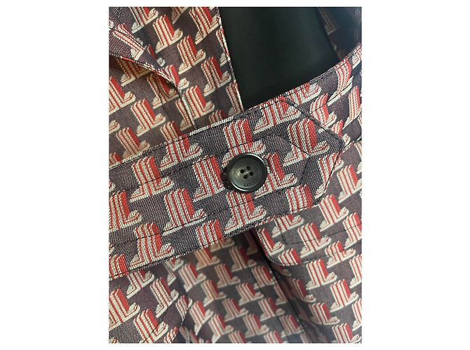 Lanvin virgin wool jacket with geometric pattern – size 38 – new with structured belt - view 2