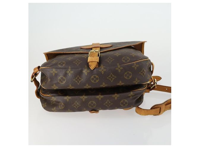 Borsa Saumur Louis Vuitton in tela Monogram Marrone - vista 5