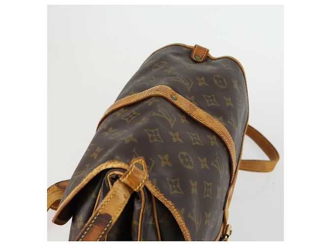 Borsa Saumur Louis Vuitton in tela Monogram Marrone - vista 6