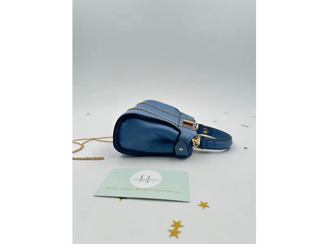 Fendi Nano Peekaboo – Pelle Azzurra Blu Blu chiaro - vista 4