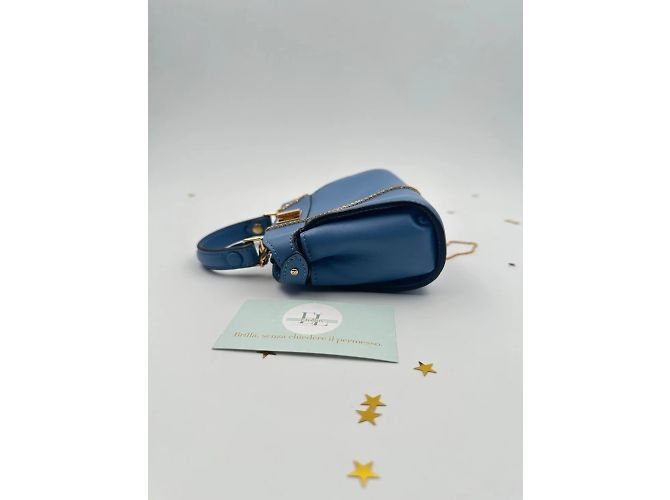 Fendi Nano Peekaboo – Pelle Azzurra Blu Blu chiaro - vista 7