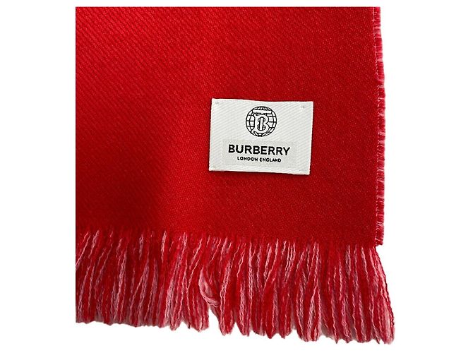 Chal de lana rosa para mujer Burberry Roja - vista 9