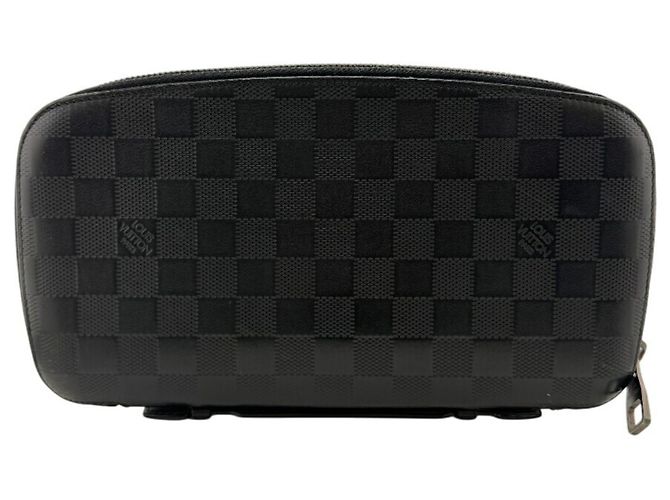 Organizer Borsa Clutch Louis Vuitton Damier Infini Nero - vista 2