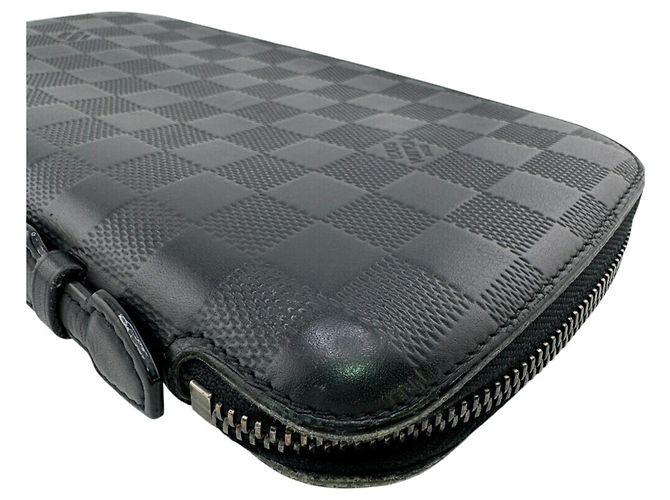 Organizer Borsa Clutch Louis Vuitton Damier Infini Nero - vista 3