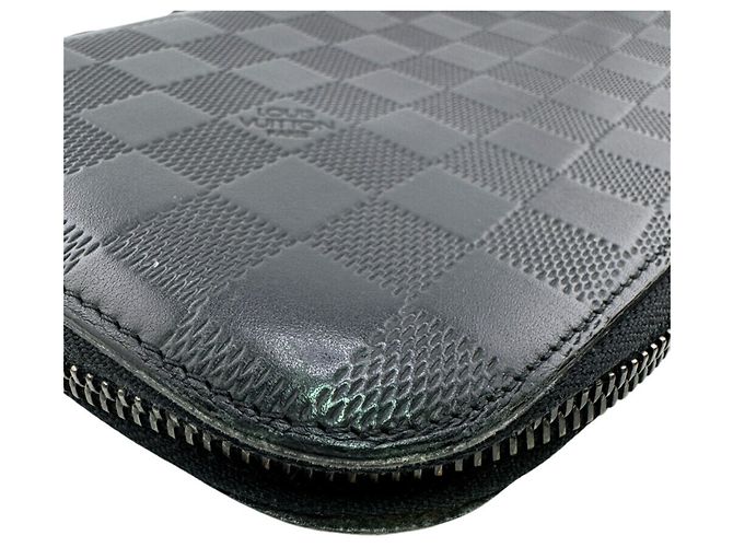Organizer Borsa Clutch Louis Vuitton Damier Infini Nero - vista 6