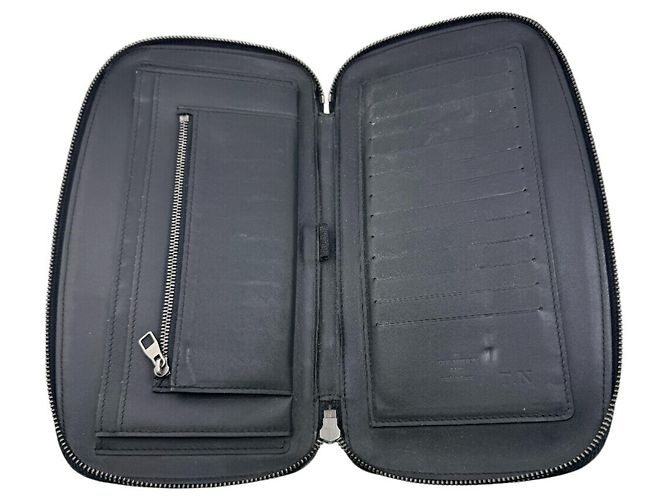 Organizer Borsa Clutch Louis Vuitton Damier Infini Nero - vista 7