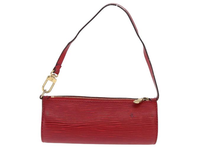 Pochette Soufflot in pelle Epi Louis Vuitton Rosso - vista 2