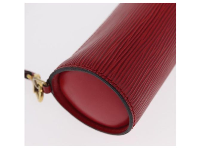 Pochette Soufflot in pelle Epi Louis Vuitton Rosso - vista 7