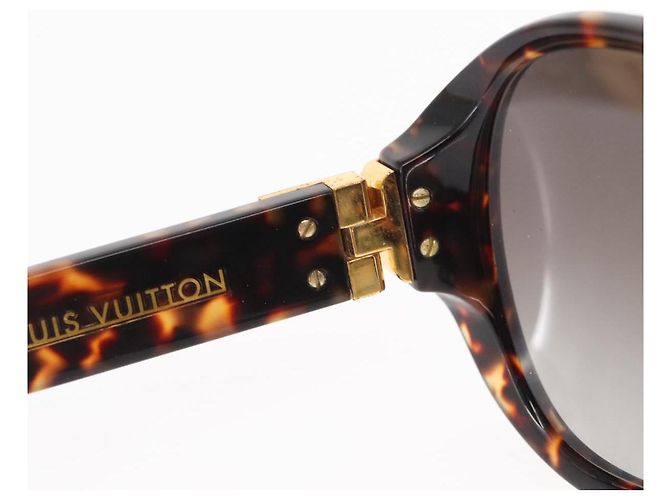 Louis Vuitton GAFAS DE SOL OVERSIZE SUPSON DE PLÁSTICO MARRÓN LV AUTH BA9323 Castaño - vista 10