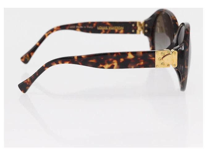 Louis Vuitton GAFAS DE SOL OVERSIZE SUPSON DE PLÁSTICO MARRÓN LV AUTH BA9323 Castaño - vista 5