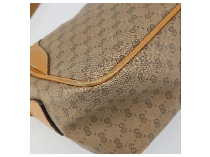 Gucci Borsa a Spalla Micro GG Supreme PVC Beige Oro Auth BA9394 D'oro - vista 14