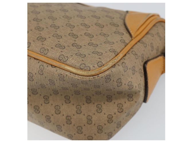 Gucci Borsa a Spalla Micro GG Supreme PVC Beige Oro Auth BA9394 D'oro - vista 15