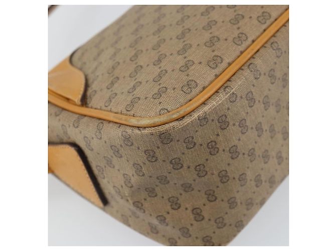 Gucci Borsa a Spalla Micro GG Supreme PVC Beige Oro Auth BA9394 D'oro - vista 16