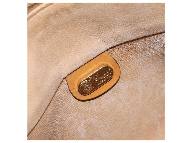 Gucci Borsa a Spalla Micro GG Supreme PVC Beige Oro Auth BA9394 D'oro - vista 18