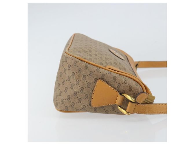 Gucci Borsa a Spalla Micro GG Supreme PVC Beige Oro Auth BA9394 D'oro - vista 3