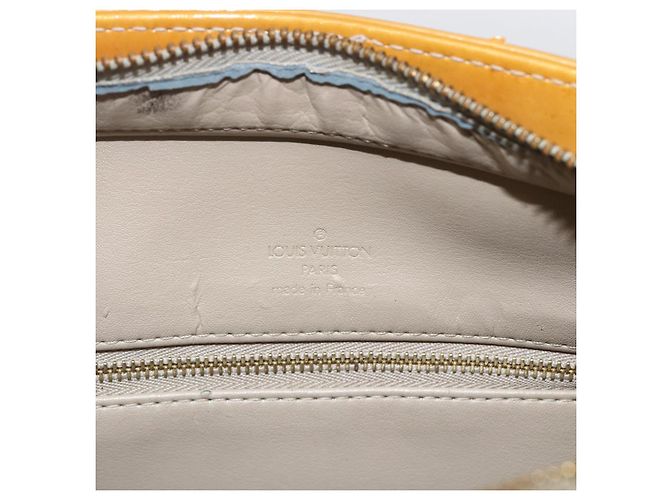 LOUIS VUITTON Monogram Vernis Houston Hand Bag Beige M91004 LV Auth ka1258 - view 10