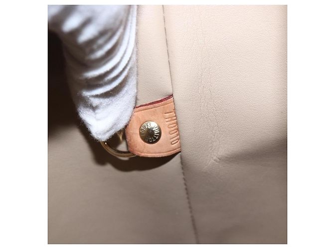 LOUIS VUITTON Monogram Vernis Houston Hand Bag Beige M91004 LV Auth ka1258 - view 12