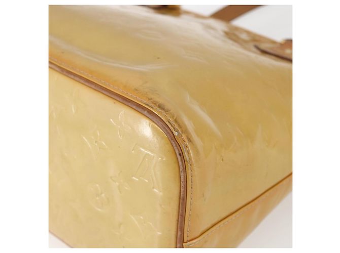 LOUIS VUITTON Monogram Vernis Houston Hand Bag Beige M91004 LV Auth ka1258 - view 15