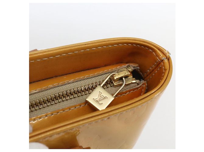 LOUIS VUITTON Monogram Vernis Houston Hand Bag Beige M91004 LV Auth ka1258 - view 17