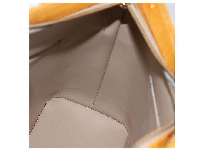LOUIS VUITTON Monogram Vernis Houston Hand Bag Beige M91004 LV Auth ka1258 - view 19