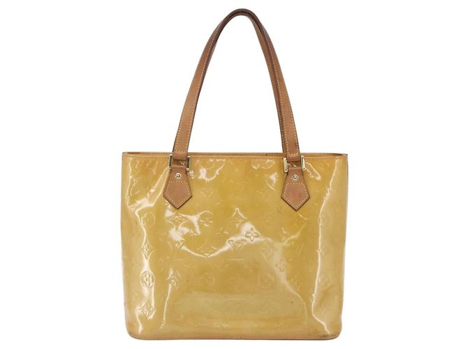 LOUIS VUITTON Monogram Vernis Houston Hand Bag Beige M91004 LV Auth ka1258 - view 2