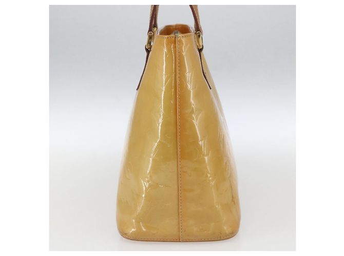 LOUIS VUITTON Monogram Vernis Houston Hand Bag Beige M91004 LV Auth ka1258 - view 3