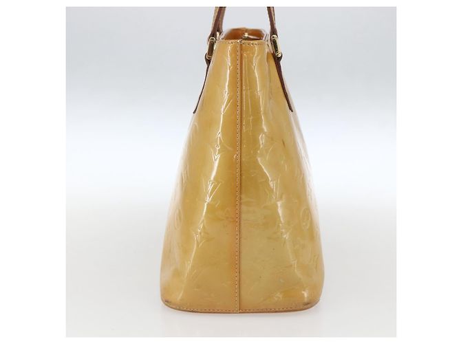 LOUIS VUITTON Monogram Vernis Houston Hand Bag Beige M91004 LV Auth ka1258 - view 4