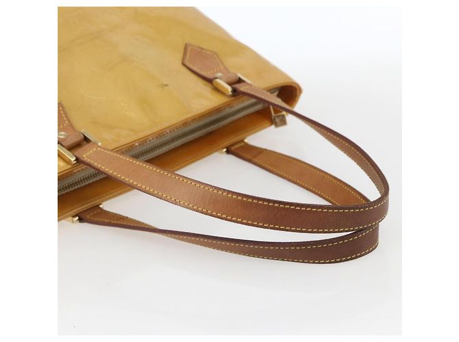 LOUIS VUITTON Monogram Vernis Houston Hand Bag Beige M91004 LV Auth ka1258 - view 7
