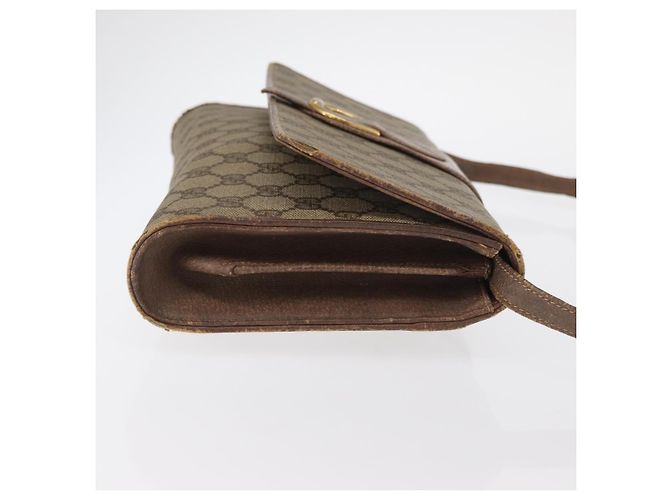 Gucci Borsa a Spalla GG Supreme PVC Beige Oro Auth BA9294 D'oro - vista 3