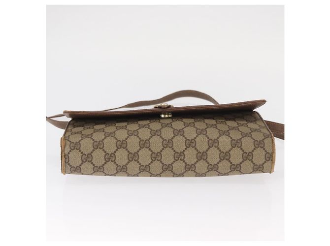 Gucci Borsa a Spalla GG Supreme PVC Beige Oro Auth BA9294 D'oro - vista 5