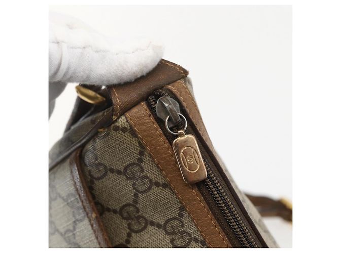 Borsa Sherry Line GG Supreme Web di GUCCI in PVC beige e oro 89 02 032 Auth 159407 D'oro - vista 10