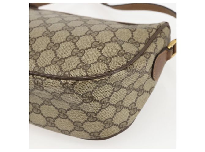 Borsa Sherry Line GG Supreme Web di GUCCI in PVC beige e oro 89 02 032 Auth 159407 D'oro - vista 15