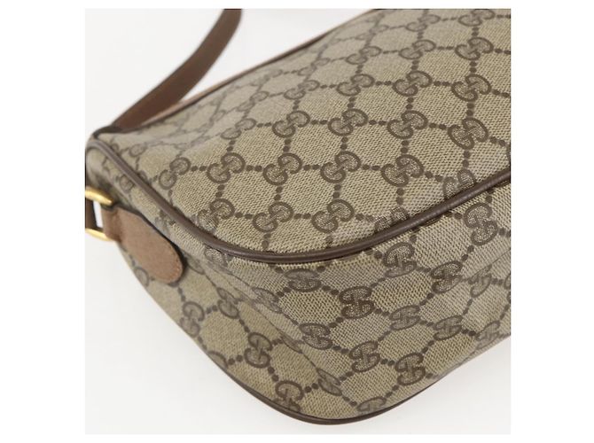 Borsa Sherry Line GG Supreme Web di GUCCI in PVC beige e oro 89 02 032 Auth 159407 D'oro - vista 16
