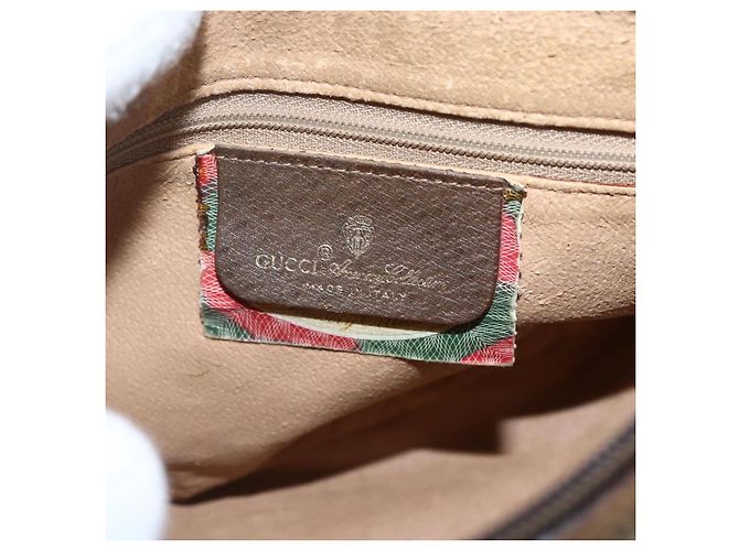 Borsa Sherry Line GG Supreme Web di GUCCI in PVC beige e oro 89 02 032 Auth 159407 D'oro - vista 17