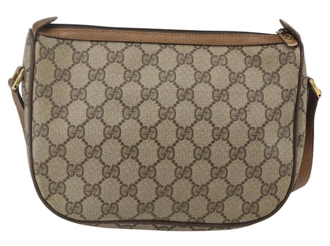 Borsa Sherry Line GG Supreme Web di GUCCI in PVC beige e oro 89 02 032 Auth 159407 D'oro - vista 2