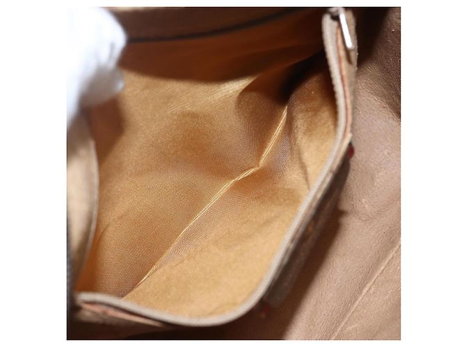 Borsa Sherry Line GG Supreme Web di GUCCI in PVC beige e oro 89 02 032 Auth 159407 D'oro - vista 20